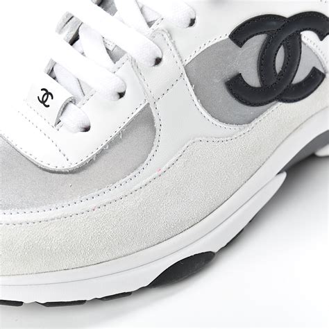 calfskin sneakers chanel white|chanel suede sneakers.